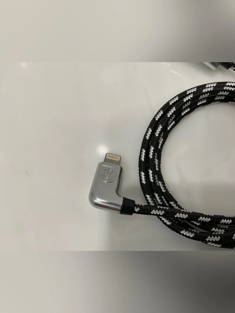 VW USB-A to LIGHTNING Braided Charging Cable - 29” long BLACK - R59